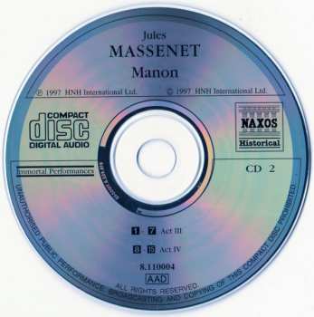 3CD Jules Massenet: Manon