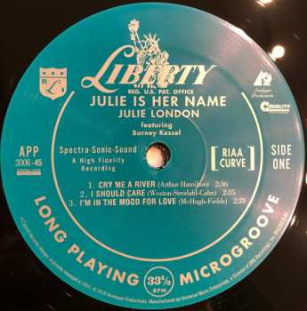 2LP Julie London: Julie Is Her Name LTD
