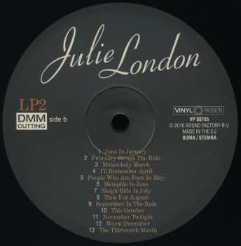 2LP Julie London: Three Original Hit Albums + Bonus Tracks
