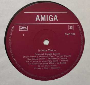 LP Juliette Gréco: Juliette Gréco