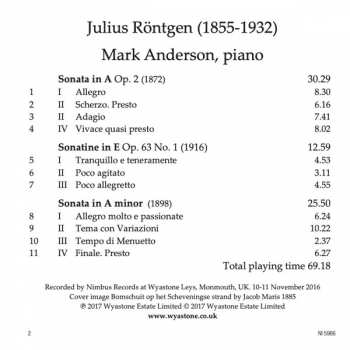 CD Julius Röntgen: Piano Music 3