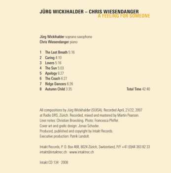 CD Jürg Wickihalder: A Feeling For Someone