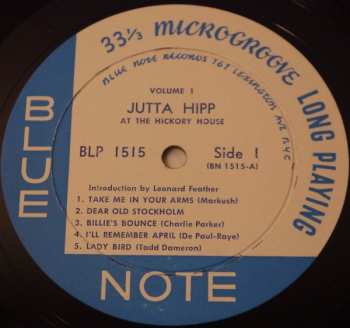 2LP Jutta Hipp: At The Hickory House Volume 1
