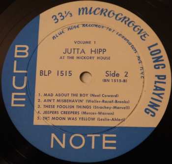 2LP Jutta Hipp: At The Hickory House Volume 1