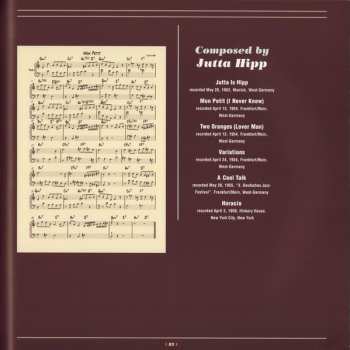 6CD/DVD/Caja Jutta Hipp: Hipp Is Cool • The Life And Art Of Jutta Hipp LTD