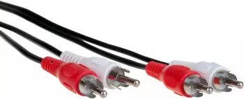 KAR - stereo audio kabel s konektory 2 x RCA - 2 x RCA