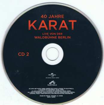 2CD Karat: 40 Jahre - Live Von Der Waldbühne Berlin