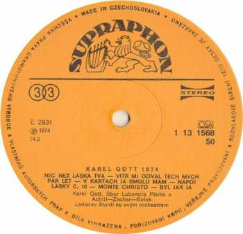 LP Karel Gott: 1974