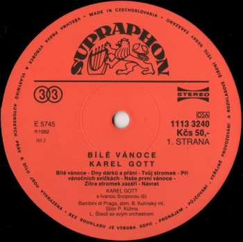 LP Karel Gott: Bílé Vánoce