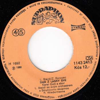 SP Léto Jak Má Být (Working My Way Back To You Baby) / Daň Z Lásky Své