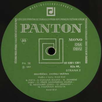 LP Karel Kryl: Bratříčku, Zavírej Vrátka