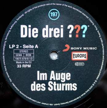 2LP Kari Erlhoff: Die Drei ??? 197 - Im Auge Des Sturms LTD