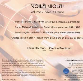 SACD Karin Dolman: Voilà Viola!, Vol. 2: Vive la France