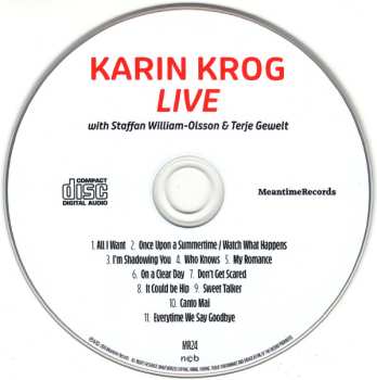 CD Karin Krog: Live