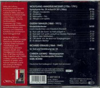 CD Karl Böhm: Mozart . Mahler . Strauss / Ludwig . Böhn 