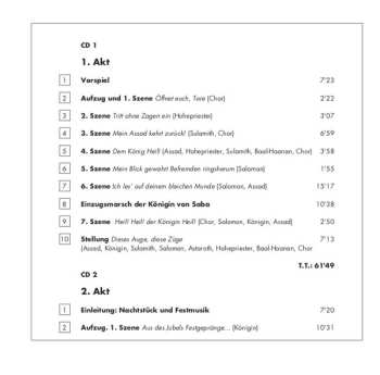 3CD Karl Goldmark: Die Königin Von Saba