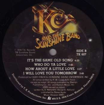 LP KC & The Sunshine Band: Who Do Ya (Love)