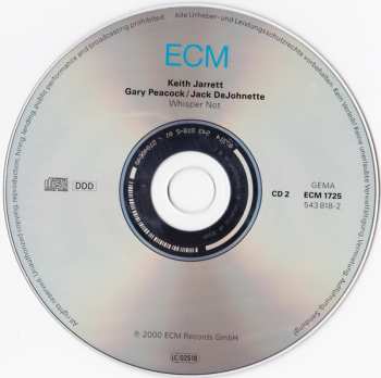 2CD Jack DeJohnette: Whisper Not (Live In Paris 1999)