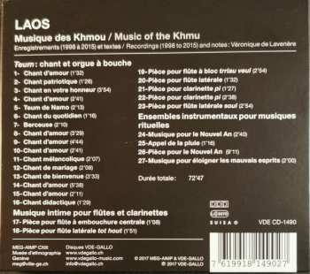 CD Khmu: Laos: Musique Des Khmou = Music Of The Khmu