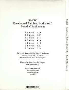 CD Kid606: Recollected Ambient Works Vol. 1: Bored Of Excitement