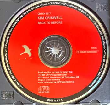 CD Kim Criswell: Back To Before