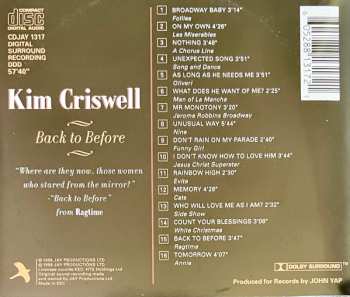 CD Kim Criswell: Back To Before