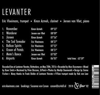 CD Kinan Azmeh: Eric Vloeimans' Levanter