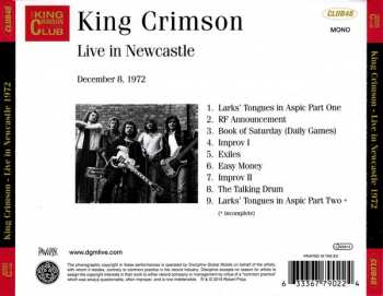 CD King Crimson: Live In Newcastle (December 8, 1972)