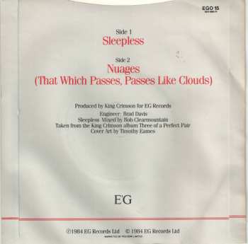 SP King Crimson: Sleepless