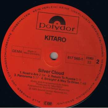 LP Kitaro: Silver Cloud