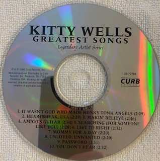 CD Kitty Wells: Greatest Songs