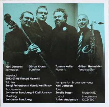 CD Kjell Jansson Quartet: At Nefertiti Again