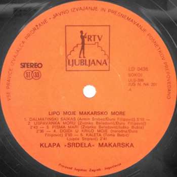 LP Klapa Srdela: Lipo Moje Makarsko More
