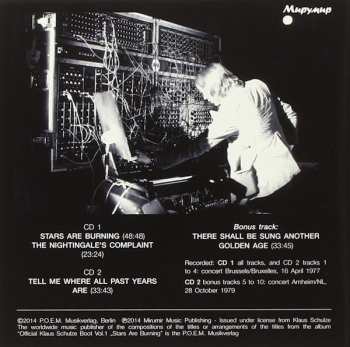 2CD Klaus Schulze: Stars Are Burning