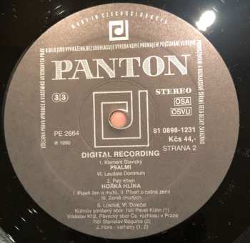 LP Petr Eben: Klement Slavický - Psalmi, Petr Eben Hořká hlína (Bitter earth)