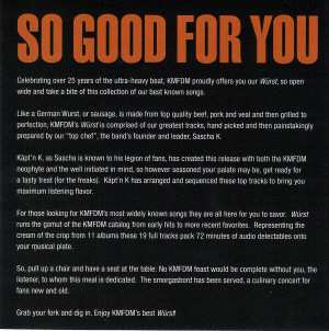 CD KMFDM: Würst