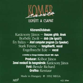 CD Komár László: Együtt A Csapat