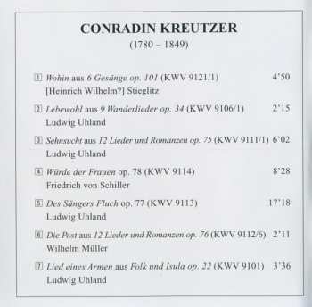 CD Konradin Kreutzer: Ausgewählte Lieder