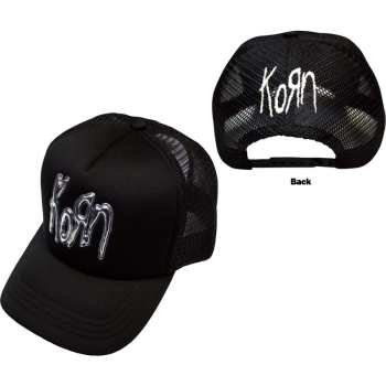 Mercancía Korn: Korn Unisex Mesh Back Cap: Sonic Silver Logo (black) (back Print)
