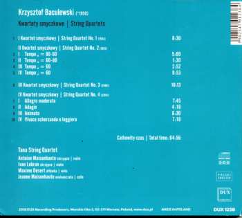 CD Quatuor Tana: String Quartets