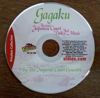 CD Kunaichō Gakubu: Gagaku - Ancient Japanese Court And Dance Music