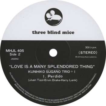 LP Kunihiko Sugano Trio: Love Is A Many Splendored Thing LTD