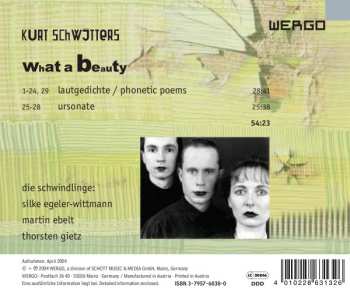 CD Kurt Schwitters: What A Beauty: Die Ursonate Und Andere Lautgedichte