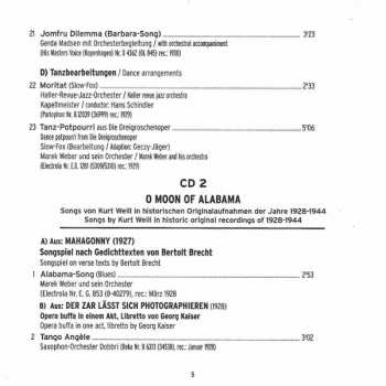 2CD Kurt Weill: Die Dreigroschenoper / The Threepenny Opera (Historic Original Recordings 1928-1944)