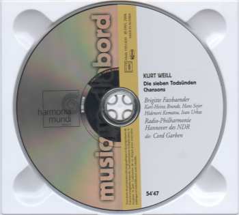 CD Brigitte Fassbaender: Die Sieben Todsünden • Chansons