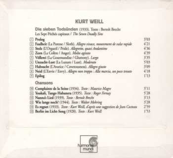 CD Brigitte Fassbaender: Die Sieben Todsünden • Chansons