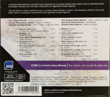 CD La Familia Valera Miranda: Cuba: Son, Bolero, Son-Cruzado & Bolero-Son