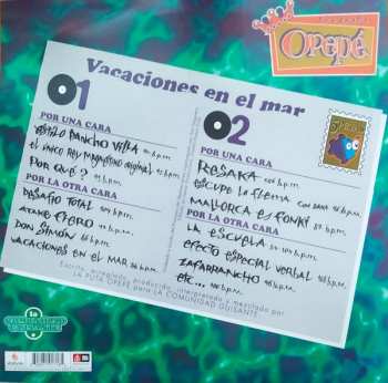 2LP La Puta Opepé: Vacaciones En El Mar