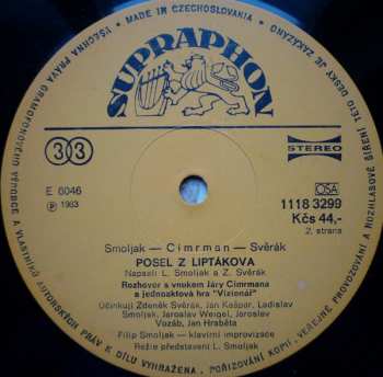 LP Zdeněk Svěrák: Posel Z Liptákova