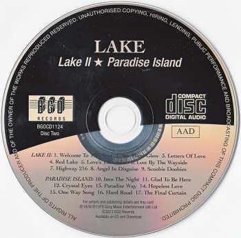 2CD Lake:  Lake / Lake II /  Paradise Island